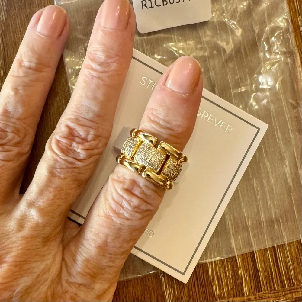 Sterling Forever Avina pavé CZ eternity ring 6 - Picture 6 of 9